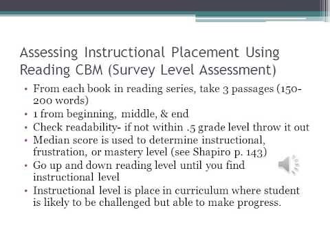 Reading CBM Aministration, Scoring, and Interpretation