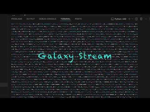 Infinite Galaxy Stream #coding #python #galaxy