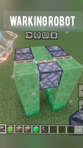 How to make warking robot👾👾 in minecraft #Minecraft #bildshort #video