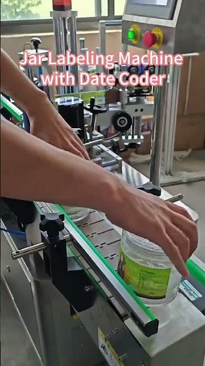 Jar Labeling Machine with Date Coder | Automatic Labeling & Date Printing Solution