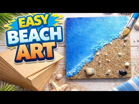 Amazing Beach Painting Using Tissue Paper | DIY MDF Board Art