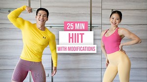 【SquatCouple】25分钟全身HIIT高心率间歇有氧运动｜燃脂心肺训练｜有退阶动作