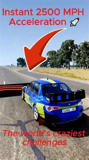 Instant 2500 MPH Acceleration 🚀 Which Vehicle Can Survive BeamNG Drive | BMng Jump #shorts