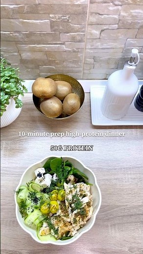 10-Minute Prep Dinner (50g Protein Healthy Salad)