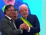 Brazil's Lula da Silva greets world leaders at inauguration