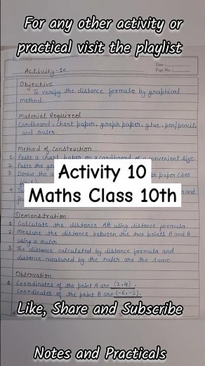 Class 10 Maths Lab Activity 10 Solution// Maths Lab Practical Class 10// #mathsactivity #maths