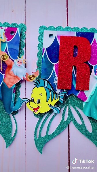 Little Mermaid Banner with Creative Tails