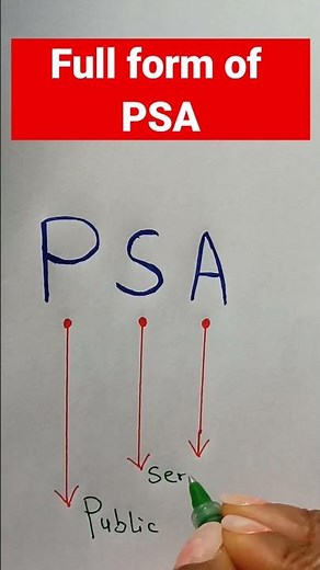 Full form of PSA.#fullform #shorts #psa