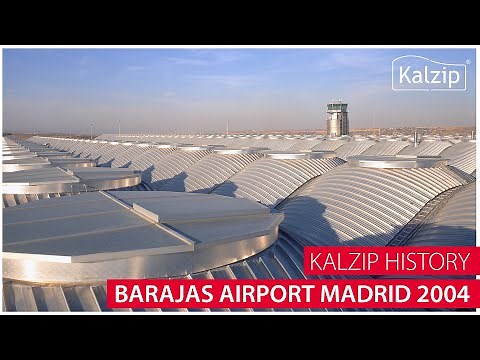 Installation of the Kalzip roof at Barajas Airport, Spain