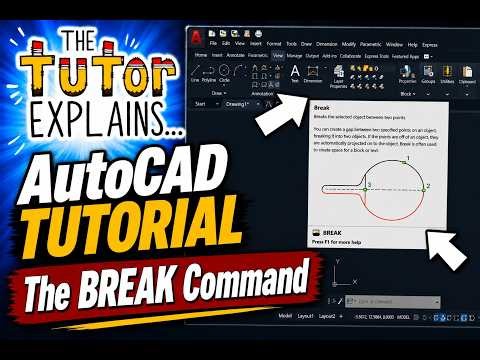 How to Use the BREAK Command in AutoCAD | Beginner Tutorial