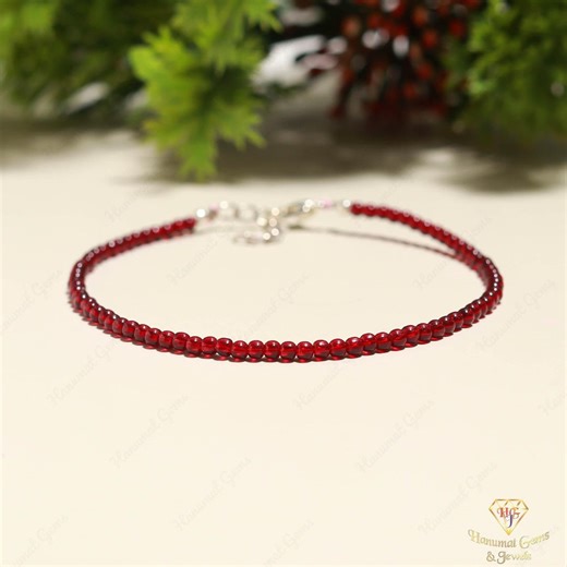 AAA  Ruby Quartz Smooth Beaded Bracelet, 2.30-2.40 MM Tiny Beads Bracelet, Minimalist Soft Polish Bracelet in Handmade Jewelry - Etsy