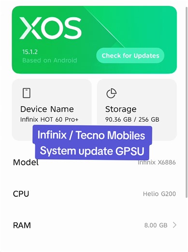 Infinix and Tecno Mobiles Latest System Update 2023
