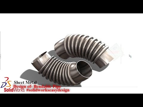 Solidworks Tutorial # 177 Sheet Metal ||Bendable Pipe Design in Solidworks by SW Easy Design