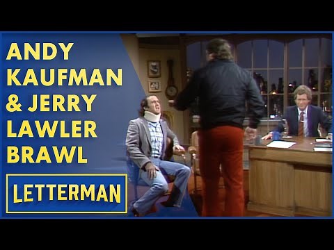 Jerry Lawler Slaps Andy Kaufman | Letterman
