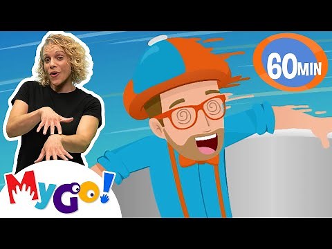 Theme Park Song | Blippi | MyGo! Sign Language For Kids | Educational Videos For Kids