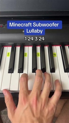 Minecraft Subwoofer Lullaby Easy Piano Tutorial #piano #minecraft #nostalgia