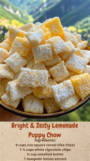 Bright & Zesty Lemonade Puppy Chow | Cakecrafted Recipes