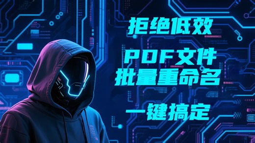 拒绝低效！PDF文件批量重命名，一键搞定