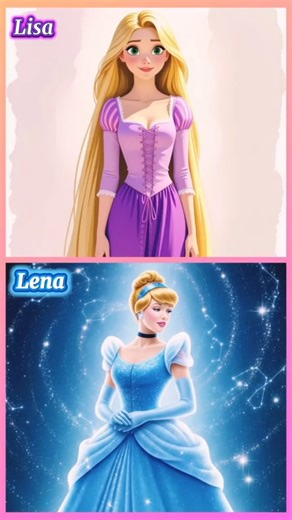 Lisa Or Lena | Rapunzel vs Cinderella #princess #rapunzel #cinderella