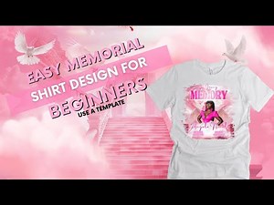 Easy Memorial Shirt Design for Beginners | Use a Template