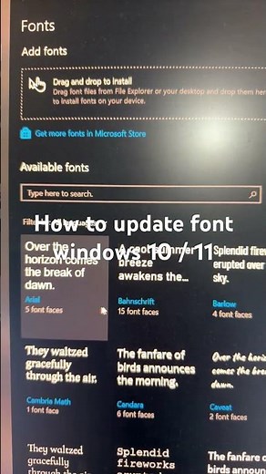 How to update font windows 10 / 11