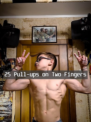 25 Pull-ups on Two Fingers Challenge