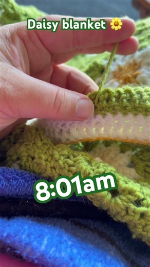 Finishing the Daisy blanket