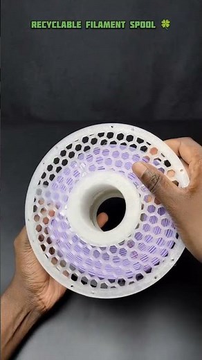 Reusable 3D Printed filament spool. #3dprinting #filament #reuse