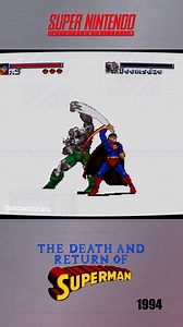 The Death and Return of Superman · SNES · Blizzard, 1994 #retrogaming #pixelart #nostalgia | NoSoloBits