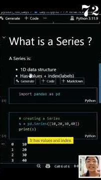 Day 72 — What is Pandas? 🐼#Day72 #Pandas #Python #DataScience