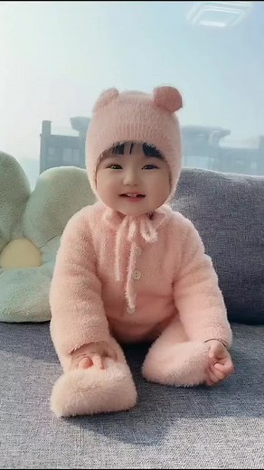 Cute pink Bear #fyp #tkbaby #babycostume #babysuit