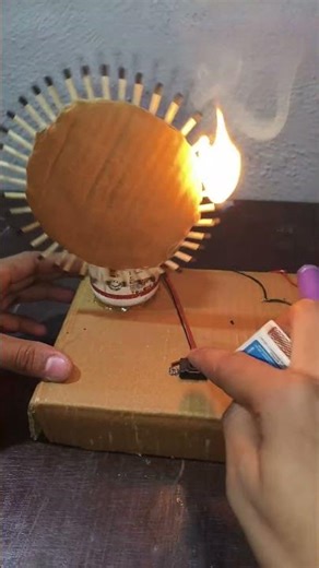 fire hole project using dc motor new idea