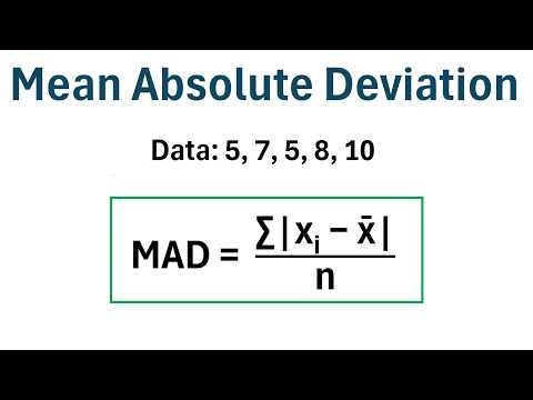 How to Calculate Mean Absolute Deviation