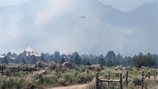 NEW: 🔥 Morning water drops in the Forsyth Fire as it jumps to 1,000 acres; Pine Valley evacuation order remains in place. 📸 Kaitlyn Wilson | Heidi Hatch