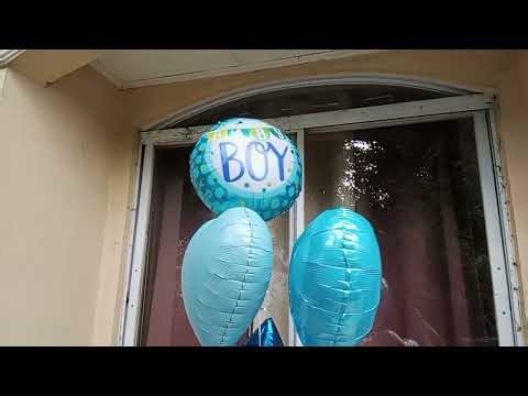 Baby Boy Happy Birthday Helium Balloons