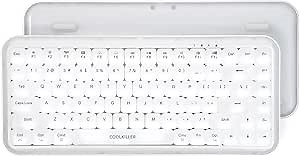 CoolKiller Balloon 84 Low Profile Mechanical Keyboard, Customized White Backlight, Hot Swappable, Wireless Keyboard with BT5.1/2.4G/USB-C, Gasket Structure, for Windows/Mac (Tactile Switches)