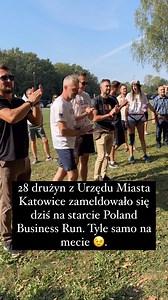 2.6K views · 64 reactions | 28 drużyn reprezentujących Urząd Miasta Katowice pobiegło dziś w Poland Business Run. To rekord w historii miasta i niewykluczone, że najlepszy wynik wśród urzędów w Polsce! | Katowice - oficjalny profil miasta | Facebook