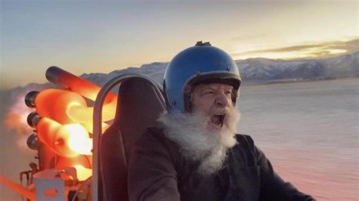 Crazy Rocketman Rides Jet Engine Go-Kart In Awesome Video