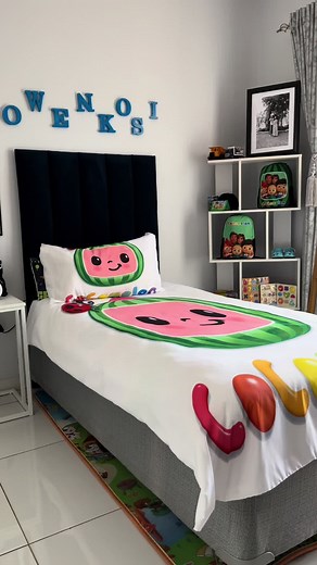 Adorable Cocomelon-Themed Bedding Sets and Bags for Kids