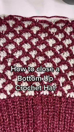 How to close a bottom up Crochet Hat using this popular Reversible Diamonds Hearts Hat as an example! Pattern: https://www.nickishomemadecrafts.com/crochet-reversible-hat-diamonds-hearts/ #crochet #crochethat #crochettutorial #crochettips | Crochet Patterns & Tutorials by Nicki's Homemade Crafts