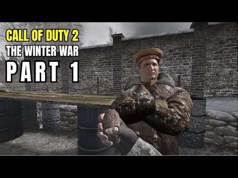 Call of Duty 2 Gameplay Walkthrough Part 1 - Russian Campaign - The Winter War