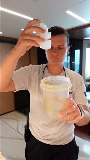 How to clean stained tupperware! #yacht #chef #boating #cooking #belowdeck #food #privatechef