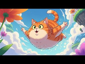 The magic flight of the fat orange cat! #funny #cartoon #animation