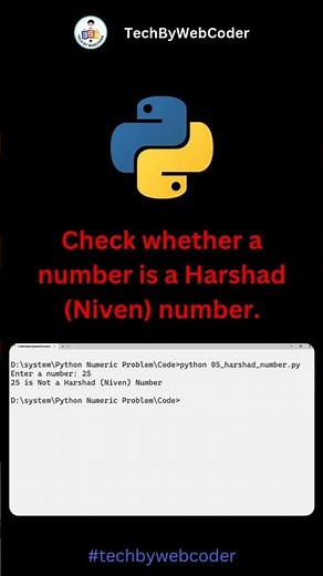 Day 05: Harshad (Niven) Number in Python