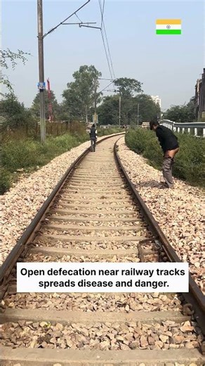2025 and Still Open Defecation Near Rail Tracks in India