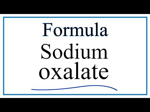 How to Write the Formula for Sodium oxalate