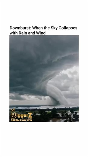 Wild Weather Caught on Cam on Instagram: "What you’re witnessing isn’t a tornado—it’s something just as powerful, but often misunderstood: a downburst. This rare weather phenomenon happens when a thunderstorm releases a mass of cold, heavy air that plunges toward the ground at terrifying speeds. When it hits, it explodes outward like an invisible bomb, flattening everything in its path. It can knock down trees, damage buildings, and even bring planes out of the sky. No swirling funnel. No warnin