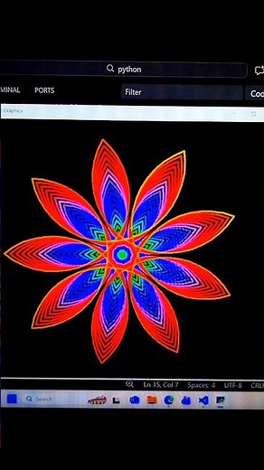 python graphic design #python #turtlegraphics #coding #shorts #shortvideo #design #viralvideo