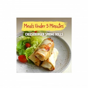 24K views · 78 reactions | Spring Roll, meet Patty. In this month's Meals Under ✋ Minutes, Chef Shen gives her own spin on the typical  to create these Cheeseburger Spring Rolls  Made using Sadia's Primo Beef Burger with Black Pepper & Onion patties, which are high in protein and infused with premium herbs and spices, these spring rolls promise a gastronomic experience you're sure to love 襤 Try it for yourself! Recipe in the comments below  | Sadia Singapore | Facebook