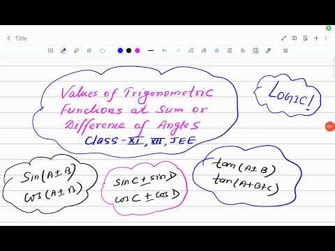 Class 11 Maths: CH-3: Trigonometry Formula, values of sum and difference | Santosh Sir | A+BIA-BI